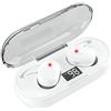 Fiseyu - Auricolari wireless Bluetooth 5.0, Q1 TWS, con riduzione del rumore, suono stereo con bassi profondi, taglia unica, colore: Bianco
