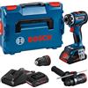 Bosch Professional 18V System Trapano-Avvitatore a Batteria Gsr 18V-90 Fc (Flexiclick System, Coppia Max 64 Nm, Motore Brushless, 2 Vel., Incl. 2 Batterie Procore 4.0 Ah, Caricab., 2 Att., in L-Boxx)