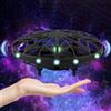 WDJLNZB Flying Orb Hover Ball, LED Flying Spinner Boomerang Orb Sfera Volante, Fly UFO Mini Drone per Bambini, Regalo Drone Giocattolo Bambino Interno ed Esterno (Nero)