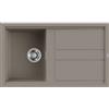 Elleci PRONTA CONSEGNA - SPEDIZIONE IMMEDIATA Elleci LKB40093 Lavello 1 vasca con gocciolatoio Reversibile Sopratop 86 x 51 cm finitura Keratek Dove Grey 93 Best 400
