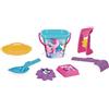 Wader 76242 - Set secchio My Little Pony con secchio, setaccio, macina sabbia, paletta, rastrello e 2 stampi per sabbia, 7 pezzi, multicolore