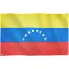 Runesol Bandiera Venezuela, 91x152cm, 3ft x 5ft, 4 Occhielli, Occhiello in Ogni Angolo, Repubblica Bolvariana, Bandiera Venezuelana, Giorno della Dichiarazione d'Indipendenza, Interno, Esterno,
