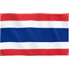 Runesol bandiera della Thailandia, 91 x 152 cm, 3 piedi x 1,5 m, 4 occhielli, angoli con occhiello, bandiera tricolore, festa nazionale