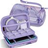 FINTIE Custodia Case per Nintendo 2DS XL / 3DS LL - Custodia Protettiva da Viaggio Borsa con Slots e Tasca Interna per Console Nintendo 2DS XL / 3DS / XL/ LL, Lilla Marble