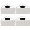 Milisten 4Pcs per La Bandiera Portatile Logo Forniture a Forma di Loghi Ktv Tv Stampaggio Intervista Abs Bianco Supporto per Conferenza Mic Injection Cube Station Interviste Microfono