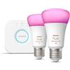 Philips By Signify Philips Hue White and Color ambiance Starter Kit Bridge + 2 Lampadine