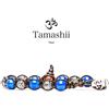 Tamashii Bracciale Tamashii in agata blu alternato ruote della preghiera