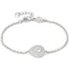 Nomination Bracciale Nomination argento rodiato bianco e pietre a goccia zircone centrale