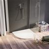 Parama Piatto doccia 80x80 cm semicircolare colore bianco effetto pietra | Samos