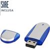 WorldSource USB penna forma ovale in plastica e alluminio da 4 a 32GB personalizzate o neutre