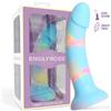 Engily Ross Dildox Sweet Cloud Liquid Silicone Dildo 18cm Blue-Pink