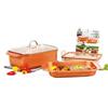 Livington Copperline WonderCooker - 14-en-1 set de cuisine - plat à four, poêle à griller, rôtissoire, Slow Cooker et beaucoup d'autres. - Batterie de cuisine pour tous les types de cuisinières