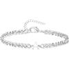 TOLOWOBK Bracciale con Iniziale A - Z, Argento Acciaio Bracciale Donna o Uomo con Nome Iniziale Braccialetto Ragazzi Regalo Natale per Papà Mamma Figlia Figlio Nonni Colleghe Coppia (A)