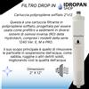 Filtro, Cartuccia Drop In per Sedimenti polipropilene soffiato 2x12 per il trattamento acqua