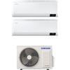 Samsung Climatizzatore Dual Split Inverter 12000 + 18000 Btu Condizionatore con Pompa di Calore Classe A+++/A++ Gas R32 Wifi (Unità Interna + Unità Esterna) - AR12TXEAAWK + AR18BXEAAWK + AJ050TXJ2KG Windfree Avant