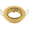 Novaline Portafaretto orientabile GU10 / MR16 da incasso 84mm Oro Rotondo Novaline