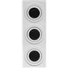 Novaline Portafaretto orientabile GU10 / MR16 da incasso 258x90mm Bianco opaco Rettangolare 3 posti Novaline