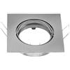 Novaline Portafaretto orientabile GU10 / MR16 da incasso 83x83mm Acciaio satinato Quadrato 1 posto Novaline