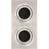 Novaline Portafaretto orientabile GU10 / MR16 da incasso 173x90mm Acciaio satinato Rettangolare 2 posti Novaline