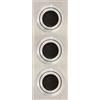 Novaline Portafaretto orientabile GU10 / MR16 da incasso 258x90mm Acciaio satinato Rettangolare 3 posti Novaline