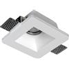 Novaline Portafaretto in gesso GU10 / MR16 da incasso 120x120x60mm Bianco Quadrato Novaline