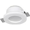 Novaline Portafaretto in gesso GU10 / MR16 opaco da incasso 120x120x46mm Bianco Rotondo Novaline