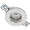 Novaline Portafaretto in gesso GU10 / MR16 da incasso 100x100x30mm Bianco Rotondo Novaline