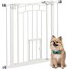 PawHut Cancellino per Cani taglia Piccola e Media con Chiusura Automatica, in Acciaio e PA, 74-80x76 cm, Bianco|Aosom