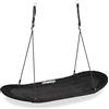 Relaxdays Altalena Grande XXL, Amaca per Bambini & Adulti, 100 kg, Sedia Sospesa Ovale a Nido, 141,5 x 43,5 cm, Nero