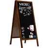 ALLboards Lavagna Nera da Gesso con Cavalletto 150x61cm, Struttura in Legno, Scrivibile con Gessetti e Pennarelli a Gesso, per Bar Ristoranti Locali