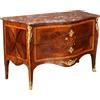 Comò Antico Rococò Napoletano '700 Palissandro Marmo rosso Cassettiera