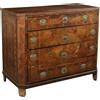 Cassettone Antico Neoclassico Piacentino '800 Legno Acero Lamierino