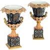 Coppia Vasi Antichi Liberty Fine '800 Primi '900 Porcellana Policroma