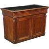 Credenza Antica Neoclassica Lombarda Italia '700 Legno Noce Marmo nero