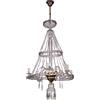 Lampadario Antico Vetro Regency Inghilterra '800 Lampada 6 luci Vetro
