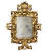Specchiera Antica Barocco '600-'700 Cornice Intagliata Dorata Decori
