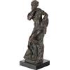 Scultura Antica Figura Mitologica Prima Metà '900 Bronzo Base Marmo
