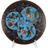 Piatto Antico Cloisonnè Giappone '800 Smalto su rame Colori accesi