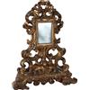 Cornice Antica Appoggio Specchio Barocco '700 Legno Intagliato Dorato