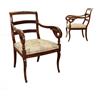 Coppia Poltrone Antiche Restaurazione Genova '800 Legno di mogano