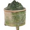 Giara Antica Terracotta Cina Periodo Han Urna Ceramica vitrea Verde