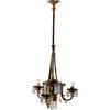 Lampadario Antico Bronzo dorato Ceramica Wedgwood Inghilterra '800