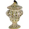 Vaso Antico Coperchio Levantino Savona 800 Ceramica maiolica Policromo