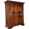 Grande Armadio Antico Barocco Emilia Inizio '700 Legno di Noce Decori