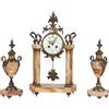Trittico Orologio Antico Francia '800 Marmo Bronzo Metallo smaltato
