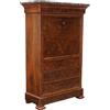 Secretaire Antico Eclettismo '800 Ribalta Rovere Impiallacciato Marmo