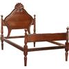 Letto Antico Barocchetto Terzo Quarto '700 Legno di Ciliegio Decori