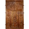 Grande Portale Antico Piemonte Inizio '700 Legno di Noce Intagliato