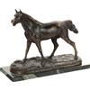 Scultura Antica Cavallo Europa '900 Bronzo Base marmo Collezionismo
