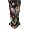 Vaso Antico Italia Anni 70-80 Pietre dure policrome Vaso triangolare